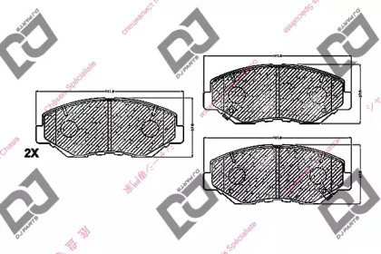 Комплект тормозных колодок DJ PARTS BP1055